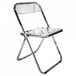 Стул складной прозрачный тонированный BRABIX "Glam CF-020", хромированный каркас, пластик, 533247