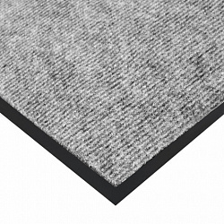 Коврик придверный 50х80 см, СЕРЫЙ, влаго-грязезащитный, 300 г/м2, мелкий рубчик, PRIMILA (ПРИМИЛА) STANDARD, 701019