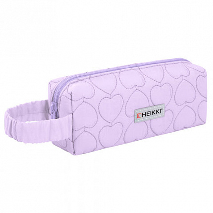 Пенал-косметичка HEIKKI (ХЕЙКИ) с ручкой, 1 отделение, стеганый полиэстер, 21х8х5 см, фиолетовый, 273606