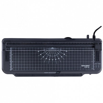 Ламинатор 3 в 1 BRAUBERG CHF-02, А4, 60-150 мкм, 30 см/мин, со встроенным резаком и обрезчиком углов, В ПОДАРОК набор пленок 40 шт., 532862